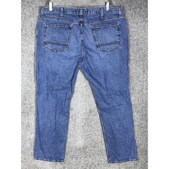 Arizona Relaxed Straight Leg Jeans Mens Size 42 X 32 Blue Denim Cotton 5 Pocket - Picture 2 of 10